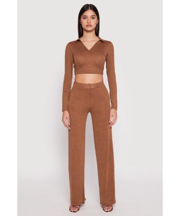 Daisy Brushed Knit Straight Leg Pants