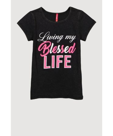 Girls Living My Blessed Life Graphic Tee