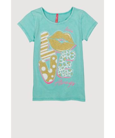 Girls Love Glitter Graphic Tee