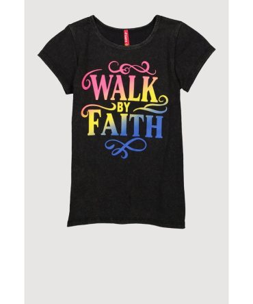 Girls Walk By Faith Graphic Tee