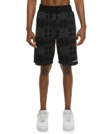 Mens Geo Print Drawstring Shorts