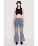 Spoon Jeans Mineral Wash Zip Detail Denim Skort