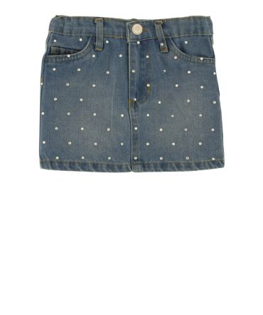Toddler Girls Denim Rhinestone Studded Skirt