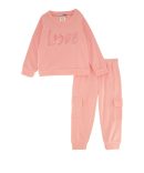 Toddler Girls Terry Cloth Sweatshirt and Shorts with Graphic Tank Top