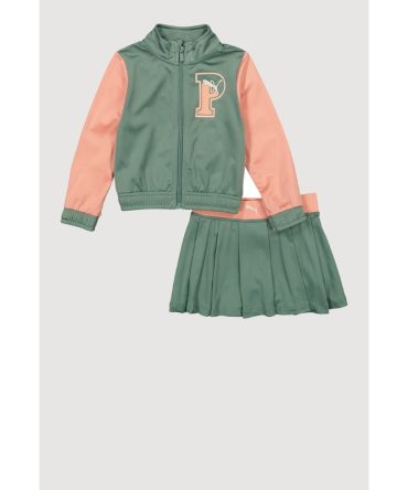 Toddler Girls Puma Color Block Track Jacket and Tennis Skirt