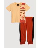 Toddler Girls Smocked Striped Top and Cargo Joggers