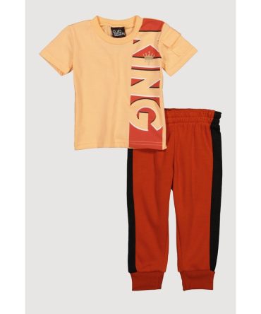 Baby Boys 12-24M King Graphic Tee and Joggers