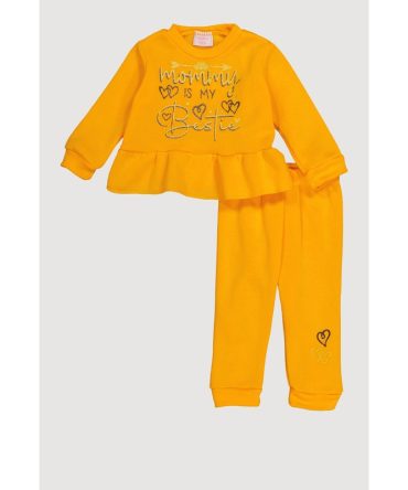 Baby Girls 12-24M Mommy Is My Bestie Glitter Sweatshirt and Joggers