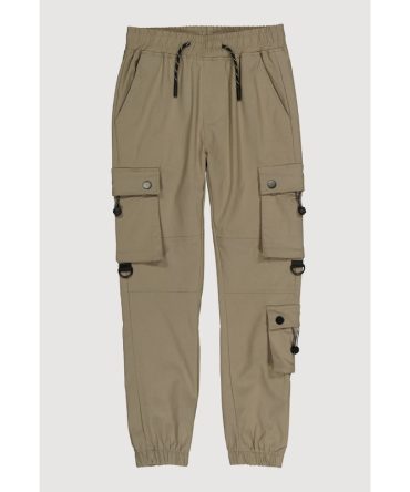 Boys Toggle Drawstring Cargo Pocket Joggers