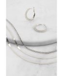 Curved Metallic Drop Earrings