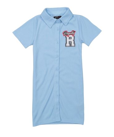 Girls Royalty R Chenille Patch Shirt Dress