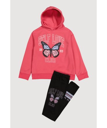Girls Self Love Club Butterfly Hoodie and Leggings