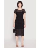 Metallic Seashell Cut Out Midi Dress