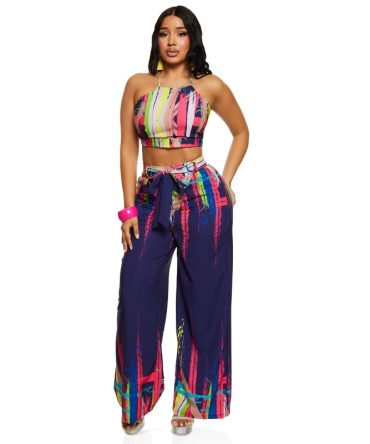 Printed High Waist Palazzo Pants