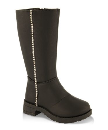 Toddler Girls Rhinestone Trim Tall Boots