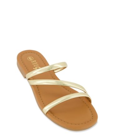 Asymmetrical Band Flat Sandals