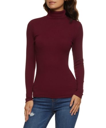 Basic Turtleneck Long Sleeve Top