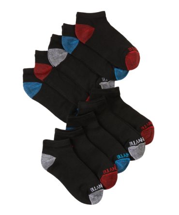 Boys 10 Pack Solid Low Cut Ankle Socks