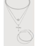 Cubic Zirconia Heart Anklet Trio with Toe Ring