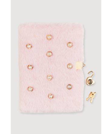 Faux Pearl Studded Diary