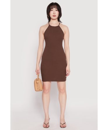 High Neck Cami Mini Dress