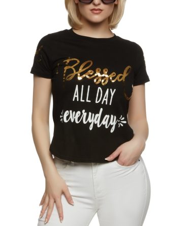 Blessed All Day Everyday Foil Graphic Tee
