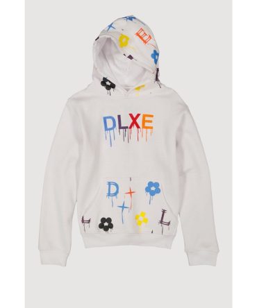 Boys DLXE Drip Pattern Hooded Sweatshirt