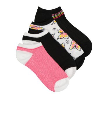 Butterfly Patterned Socks 4 Pack Size 9-11