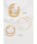 Curved Metallic Drop Earrings