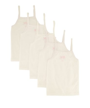 Girls Solid Square Neck Camis 5 Pack