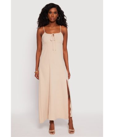Airy Side Slit Maxi Dress