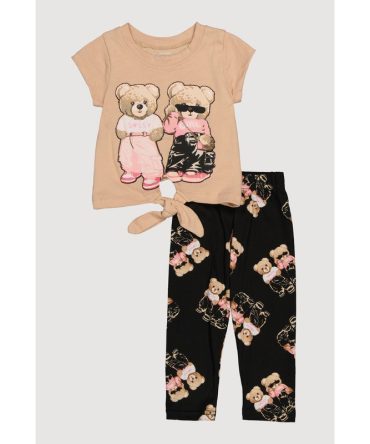 Baby Girls 12-24M Sassy Girl Bears Graphic Tee and Leggings
