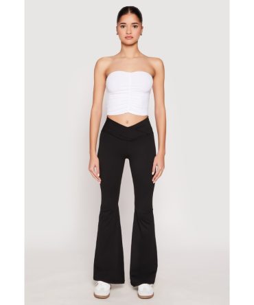 Crossover Waist Flare Active Pants