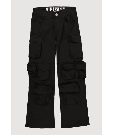 Girls VIP Wide Leg Cargo Jeans
