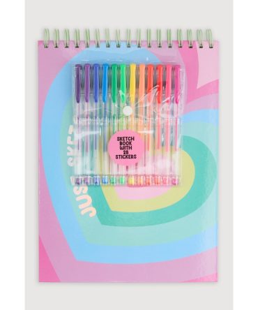 Just Sketch Your Life Spiral Sketchbook Stationary Set