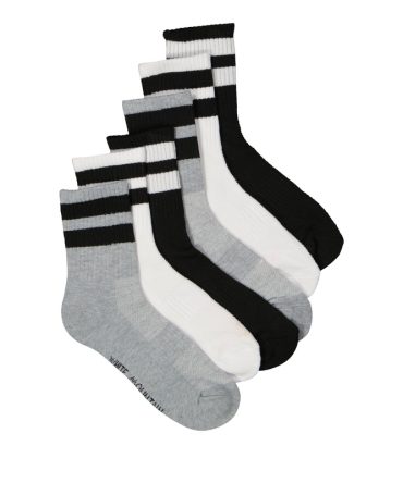 Performance Mid Crew Socks 6 Pack Set