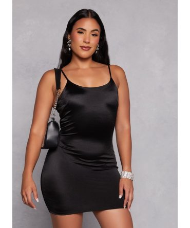 Satin Scoop Neck Cami Dress