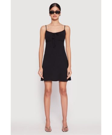 Tie Front Keyhole Cami Dress