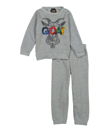 Toddler Boys Plaid GOAT Graphic Sweatshirt and Sweatpants