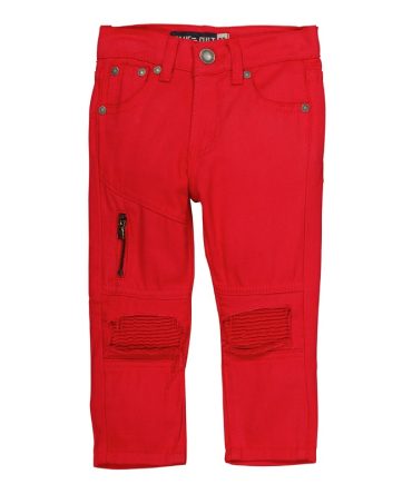 Toddler Boys Zipper Detail Moto Jeans