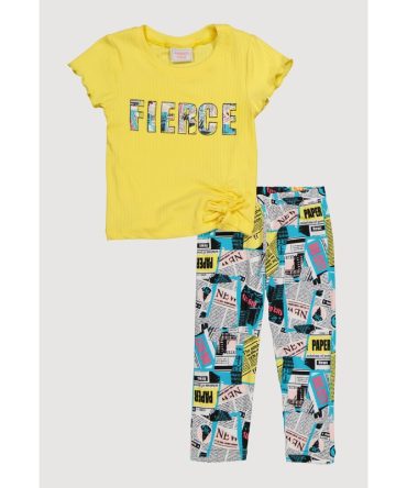 Toddler Girls Fierce Graphic Tee and Leggings