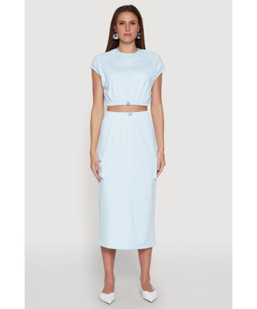 Almost Famous Fleece Cargo Skirt