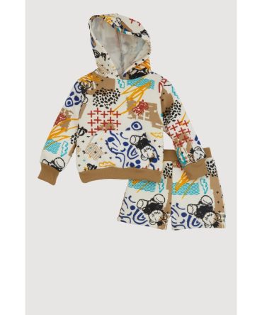 Baby Boys 12-24M Graffiti Print Hoodie and Sweatshorts