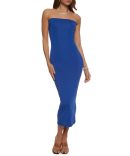 Cap Sleeve Pinstripe Maxi Dress
