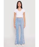 Chambray Straight Leg Casual Pants
