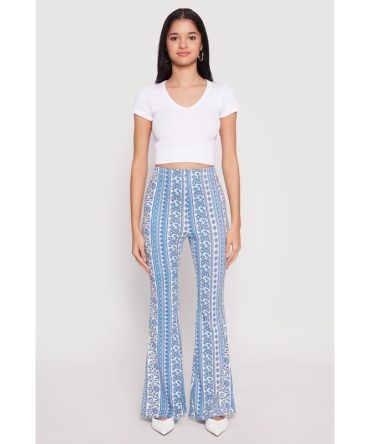 Boho Print Flare Pants