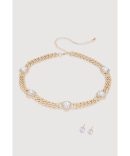 Curved Metallic Drop Earrings