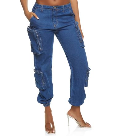 Denim Utility High Waist Joggers