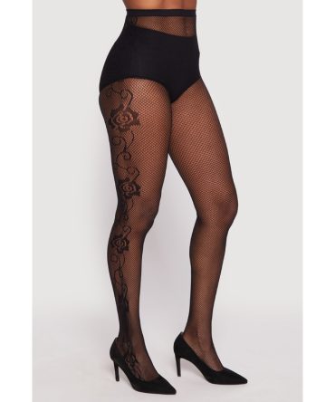 Fishnet Patterned High Waist Tights