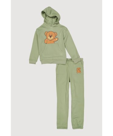 Girls Bear Hoodie and Sweatpants